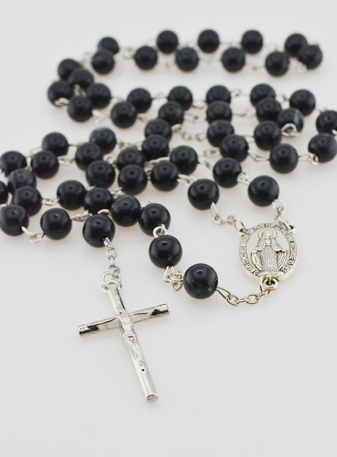 Rosario de la Medalla Milagrosa con Cuentas Negras (pic 2)
