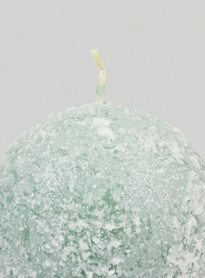 Vela navideña esférica de 8 cm - Verde (pic 3)