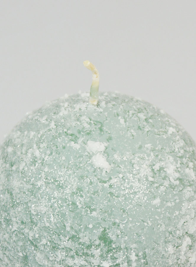 Vela navideña esférica de 8 cm - Verde (pic 4)