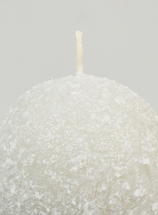 Vela navideña esférica de 8 cm - Plateada (pic 3)