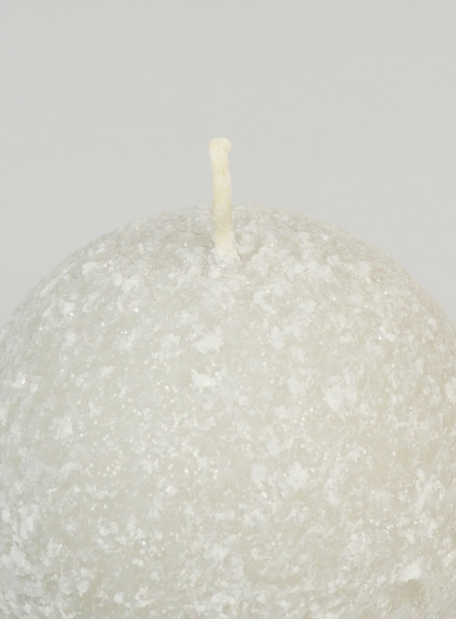 Vela navideña esférica de 8 cm - Plateada (pic 4)