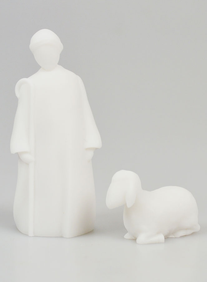 Nacimiento de Navidad en Alabastro - Pastor y Oveja 9 cm (pic 1)