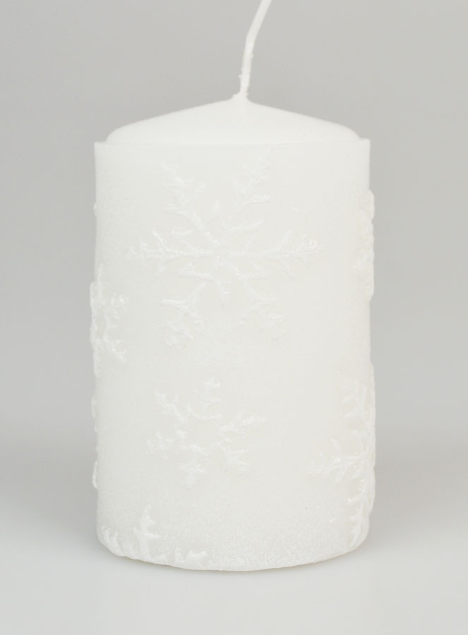 Vela Decorativa Cristales de Nieve - Blanco (pic 1)