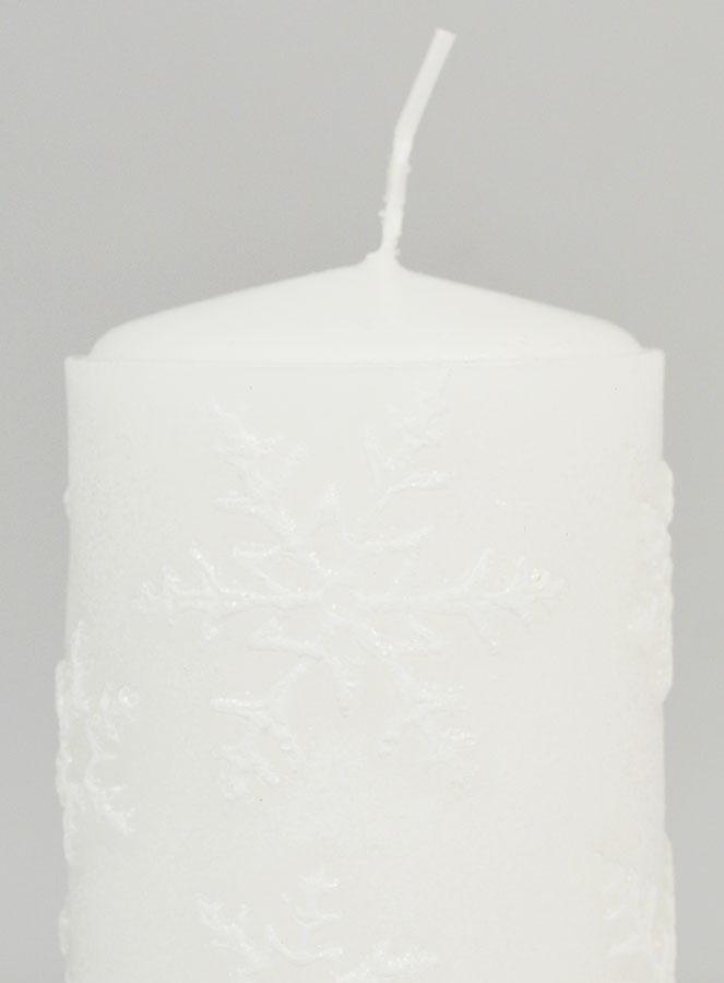 Vela Decorativa Cristales de Nieve - Blanco (pic 3)