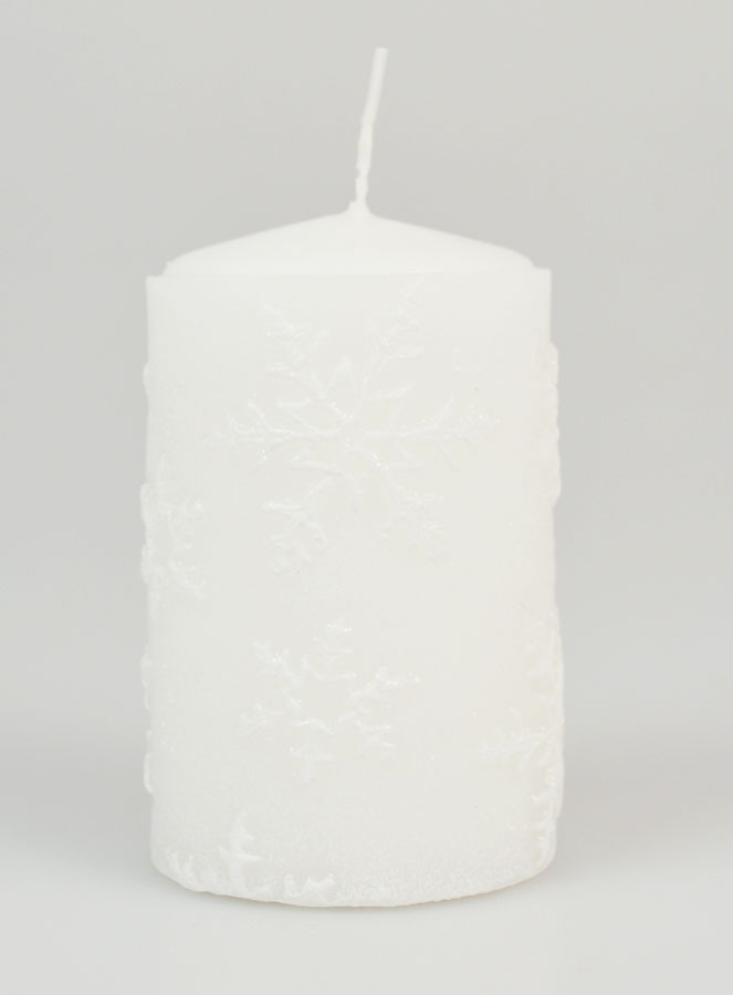 Vela navideña Copo de Nieve - Blanca (pic 1)
