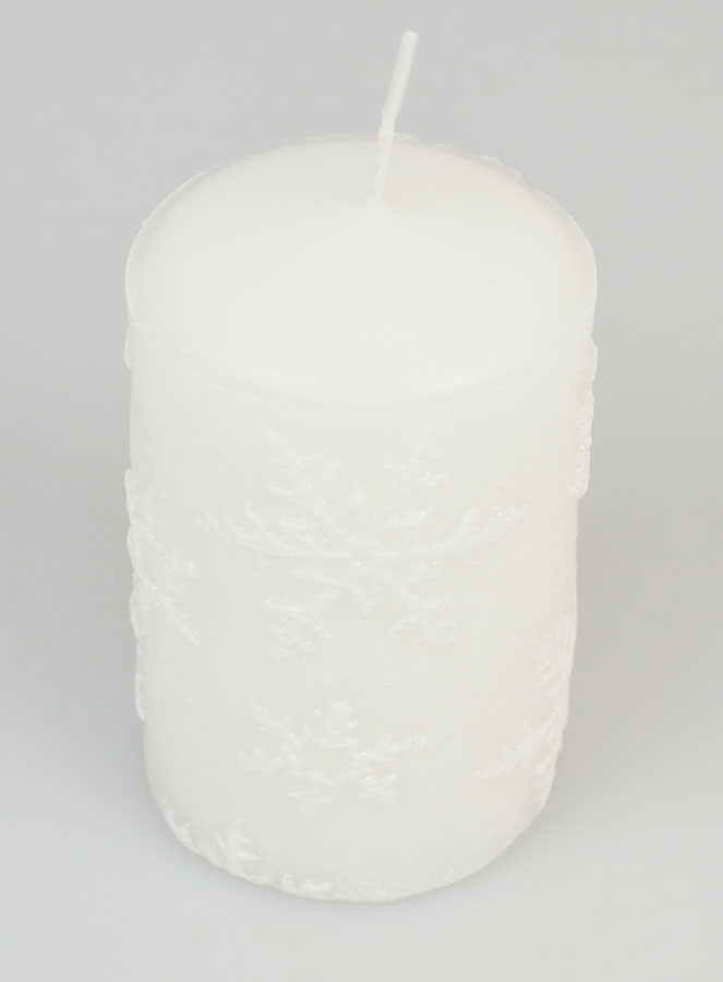 Vela navideña Copo de Nieve - Blanca (pic 2)