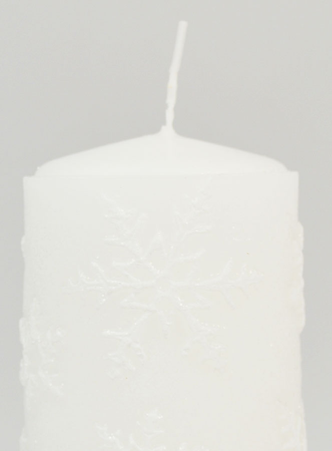 Vela navideña Copo de Nieve - Blanca (pic 3)