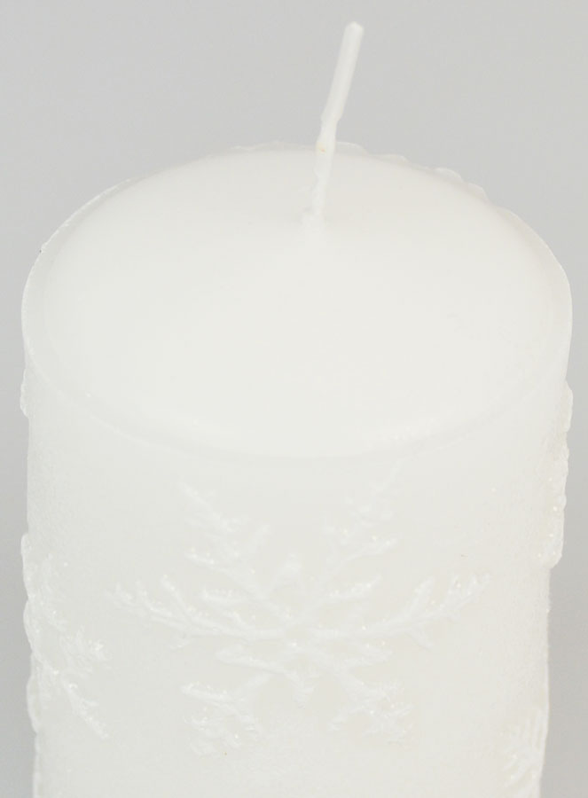 Vela navideña Copo de Nieve - Blanca (pic 4)