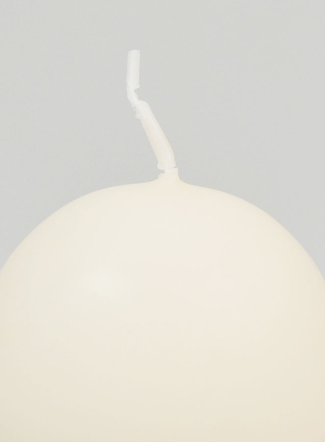 Vela esférica decorativa de 60 mm - Marfil (pic 3)