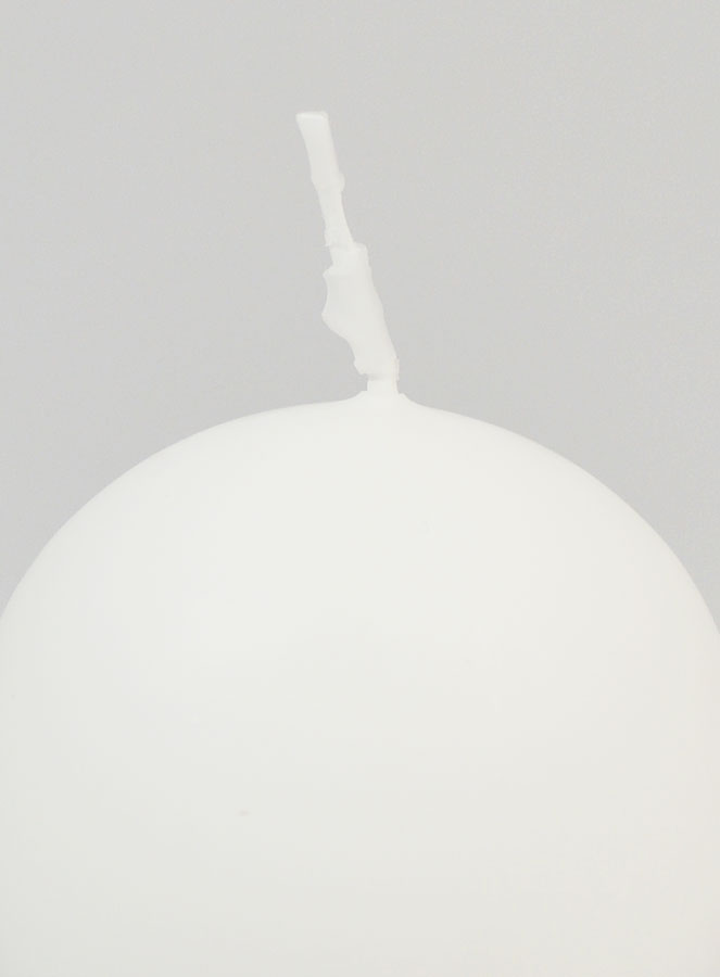 Vela esférica decorativa de 60 mm - Blanca (pic 3)