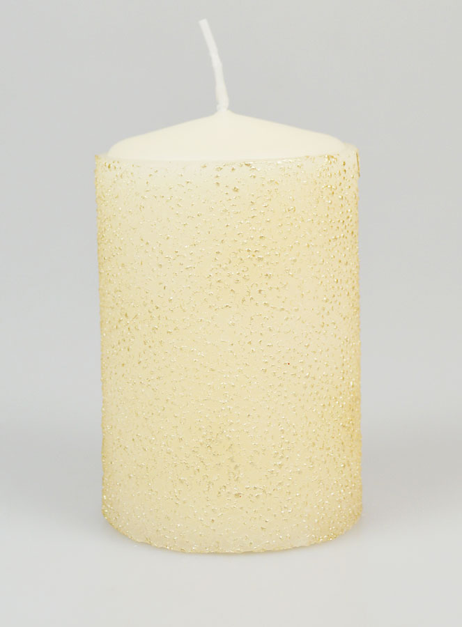 Vela decorativa de lujo - Marfil y oro (pic 1)