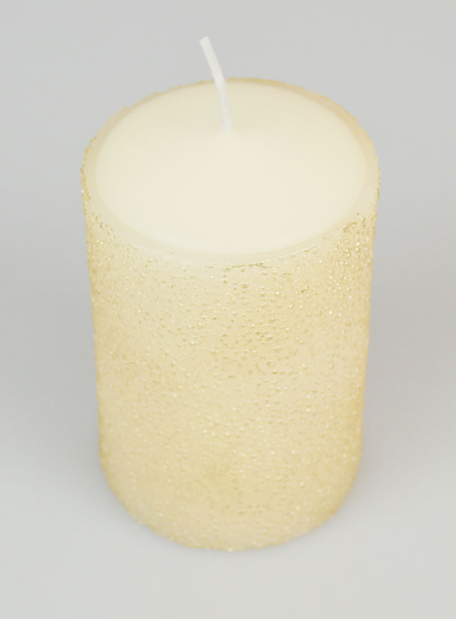 Vela decorativa de lujo - Marfil y oro (pic 2)