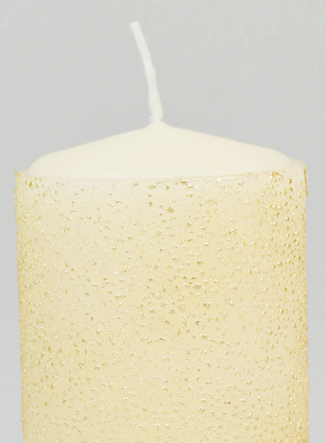 Vela decorativa de lujo - Marfil y oro (pic 3)