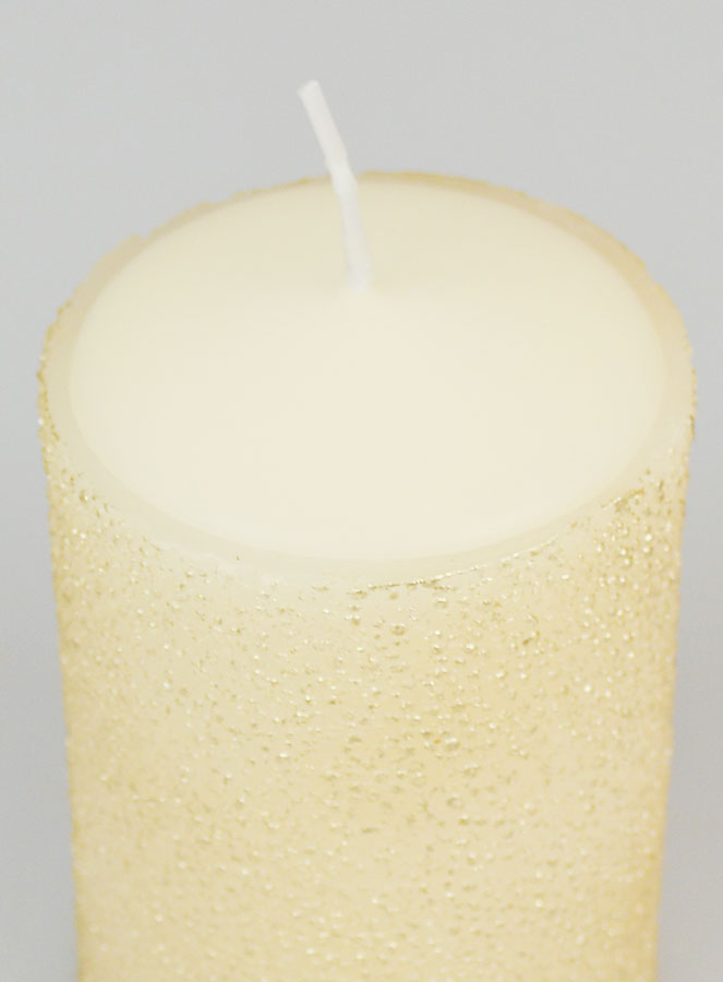 Vela decorativa de lujo - Marfil y oro (pic 4)