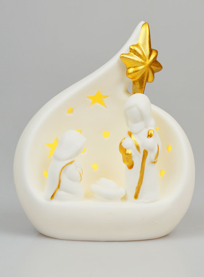 Estatua de la Natividad Iluminada - 14 cm (pic 1)