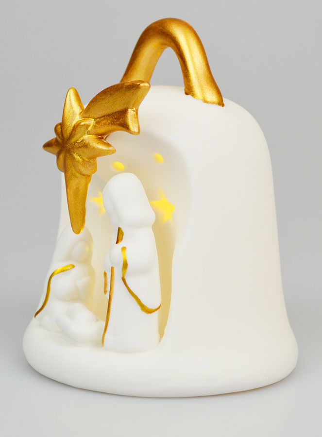 Estatua de la Natividad con Campana de Cristal Iluminada - 14 cm (pic 2)
