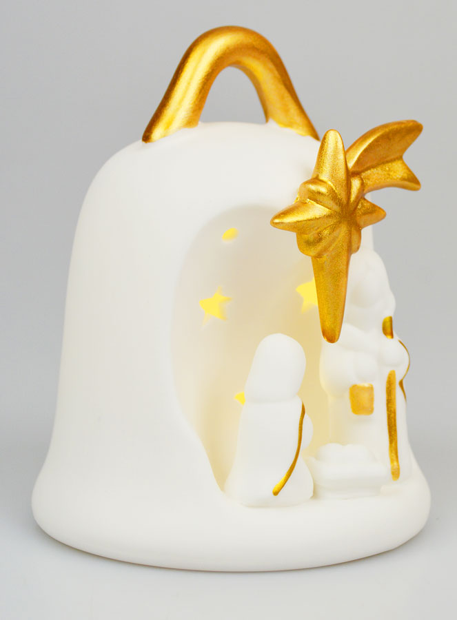 Estatua de la Natividad con Campana de Cristal Iluminada - 14 cm (pic 3)