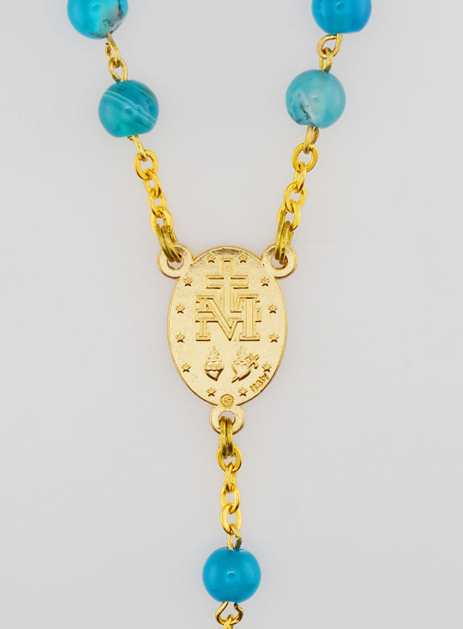 Rosario de la Medalla Milagrosa en Cuentas de Ágata (pic 4)