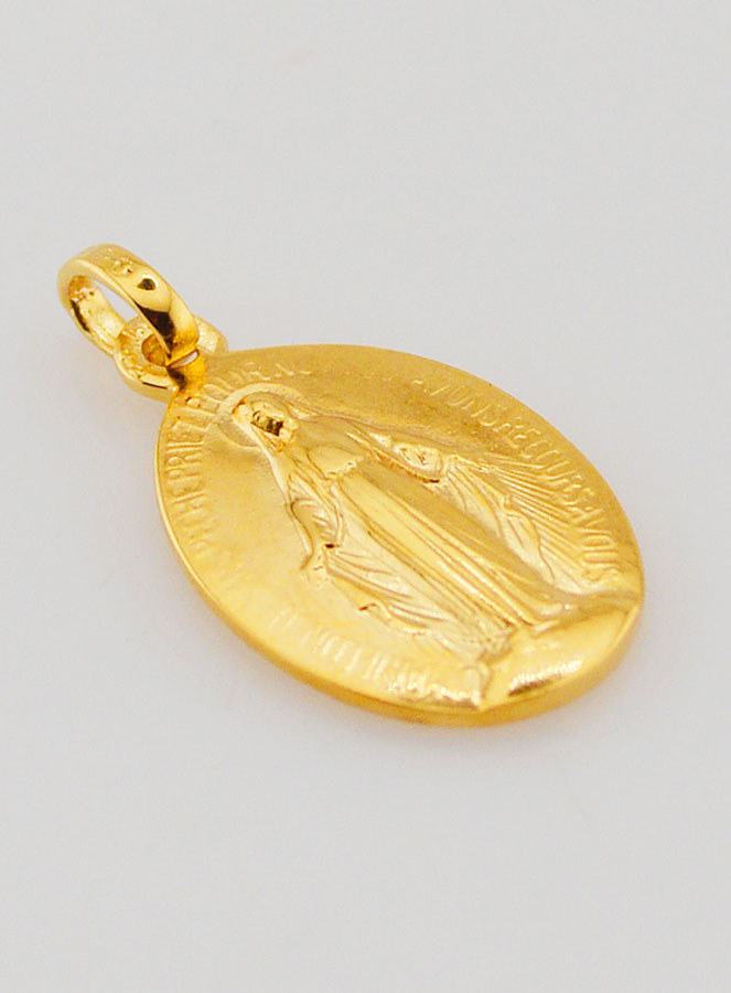 Medalla Milagrosa bañada en oro - 18 mm (pic 3)