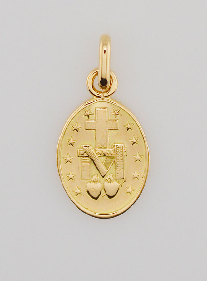 Medalla Milagrosa de Oro de 18 quilates - 15 mm (pic 2)