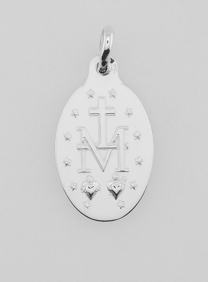 Medalla Milagrosa en Plata Maciza - 19mm (pic 4)