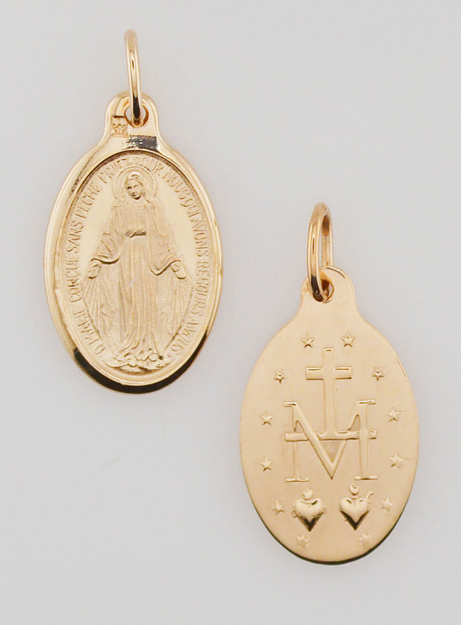 Medalla Milagrosa bañada en oro - 17 mm (pic 1)