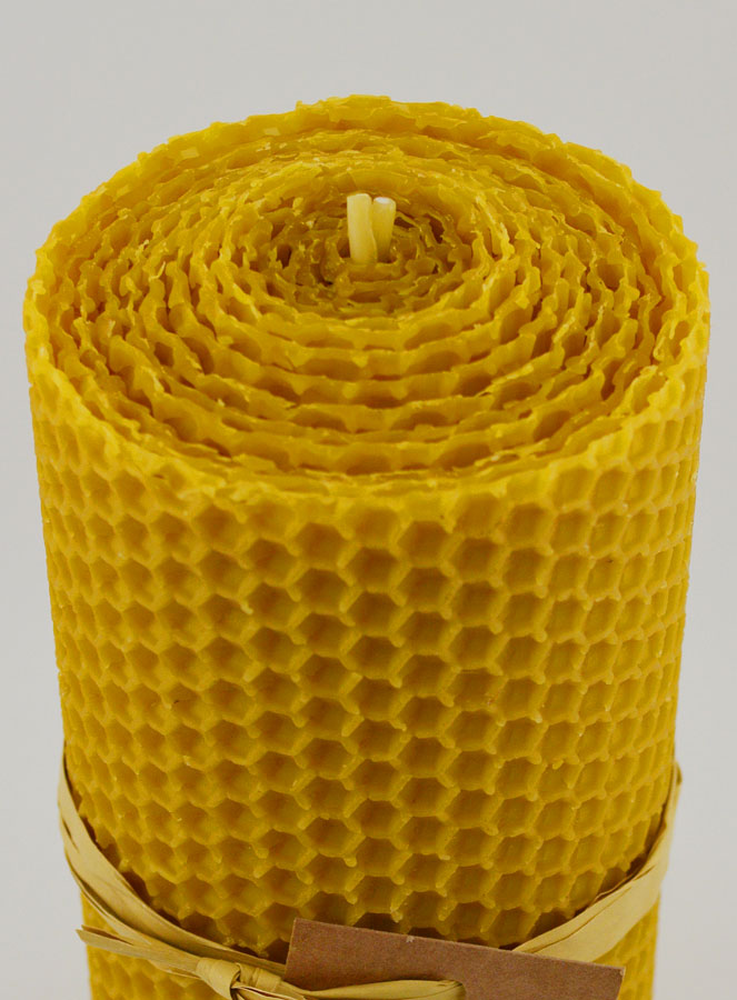 Vela de cera de abeja 100 % natural - 15 x 6 cm (pic 4)