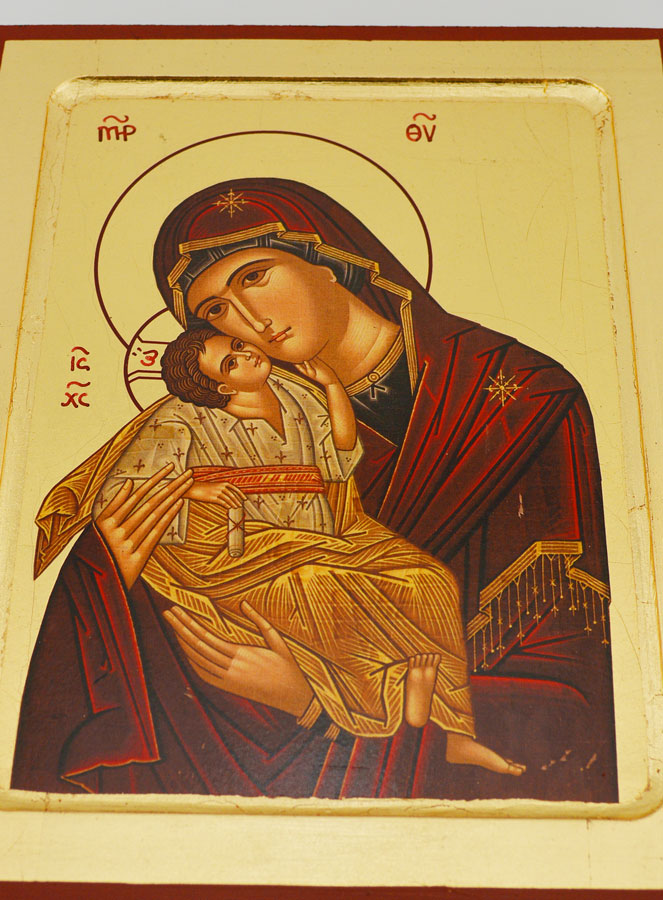 Icono religioso de la Virgen de la Ternura - 24 cm (pic 2)