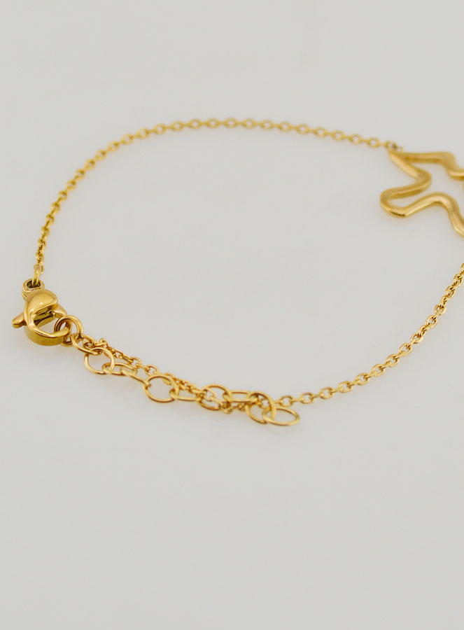 Pulsera del Espíritu Santo, diseño calado, acero inoxidable bañado en oro (pic 4)