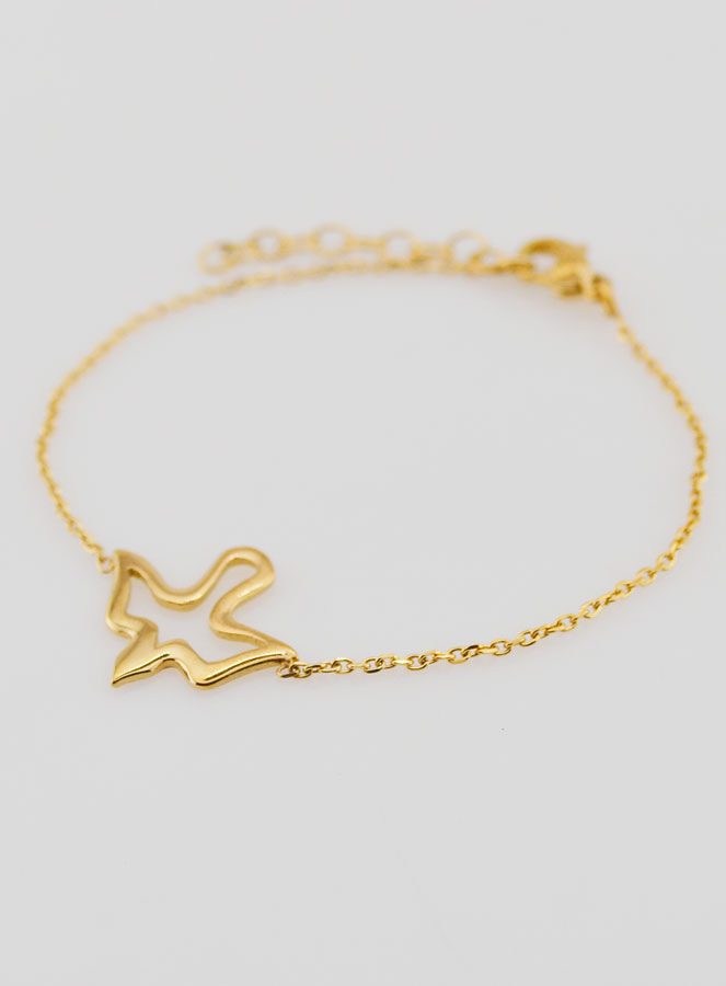 Pulsera de confirmación del Espíritu Santo de acero inoxidable bañada en oro (pic 3)