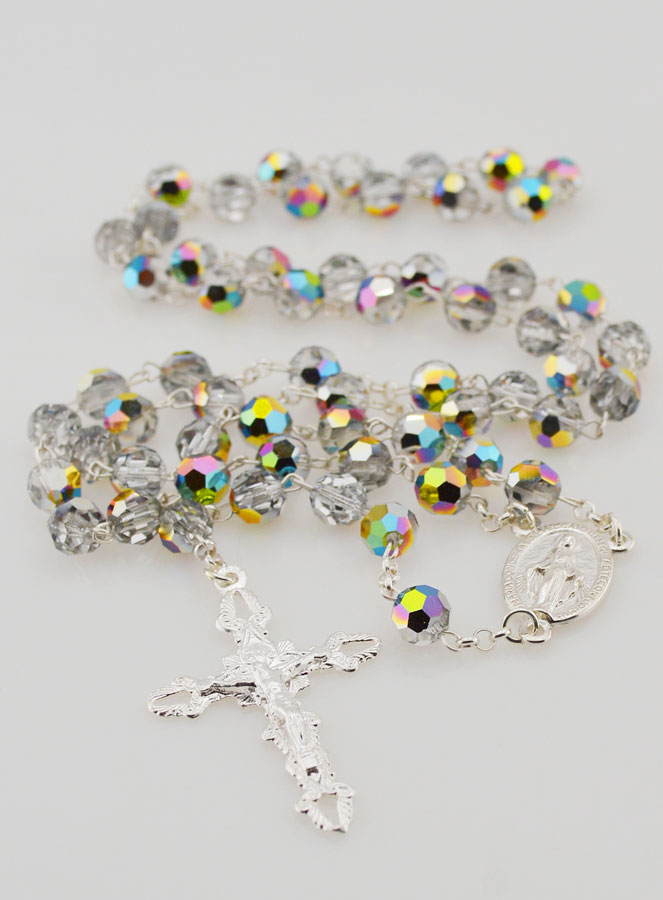Rosario de la Medalla Milagrosa en plata de ley 925 y cristal (pic 2)