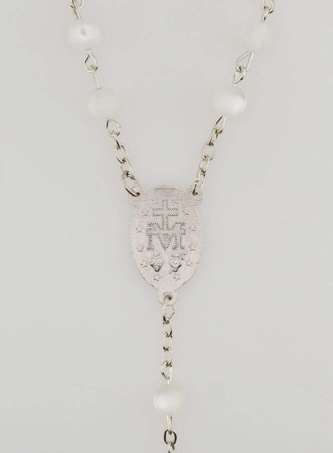 Rosario de la Medalla Milagrosa y Cuentas Blancas (pic 4)