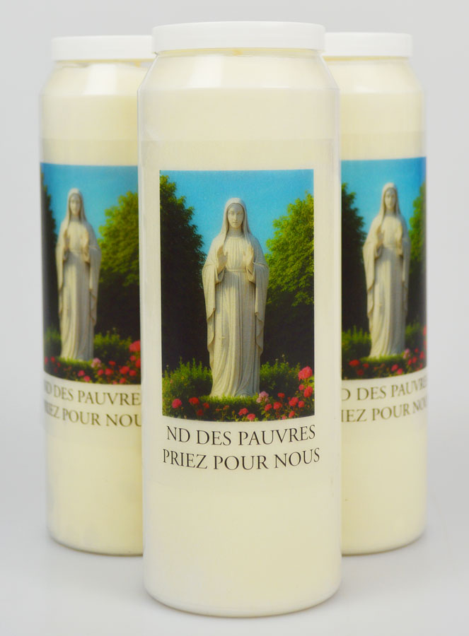 3 velas de novena a Nuestra Señora de los Pobres (pic 1)