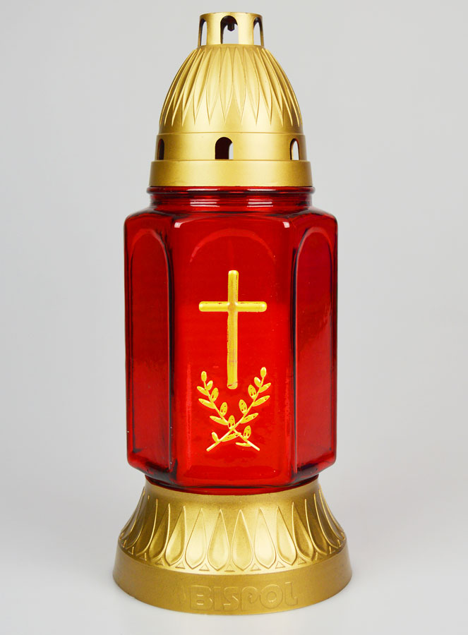 Vela de Cementerio de Vidrio - 25 cm (pic 1)