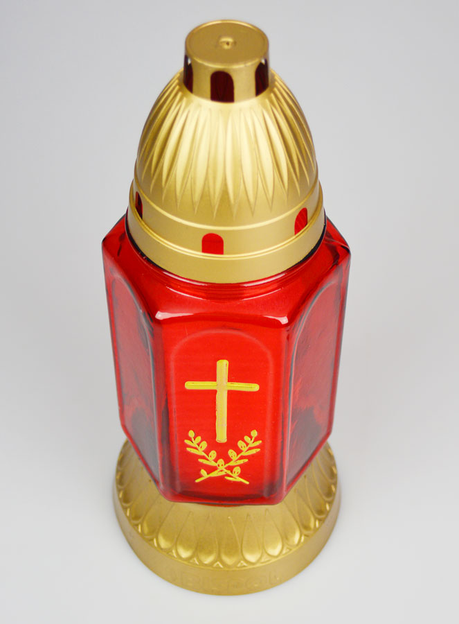 Vela de Cementerio de Vidrio - 25 cm (pic 2)