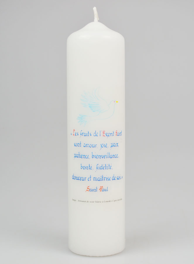 Vela de Confirmación - Frutos del Espíritu Santo - 20cm (pic 1)