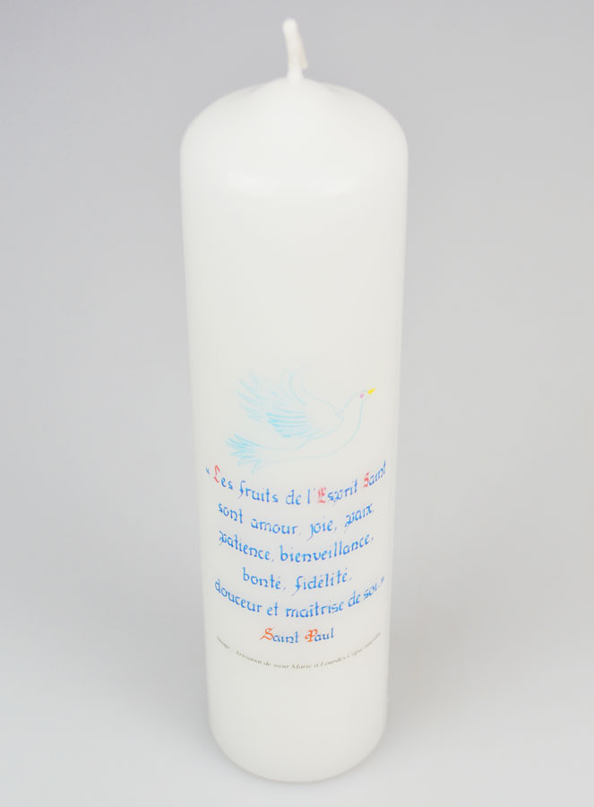 Vela de Confirmación - Frutos del Espíritu Santo - 20cm (pic 2)