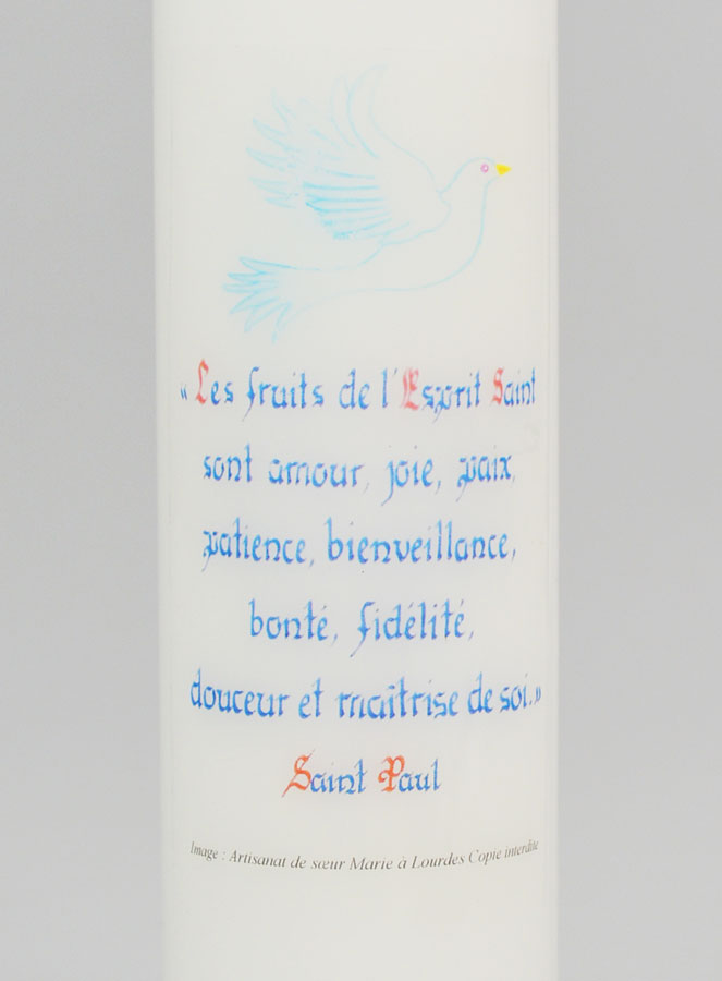 Vela de Confirmación - Frutos del Espíritu Santo - 20cm (pic 3)