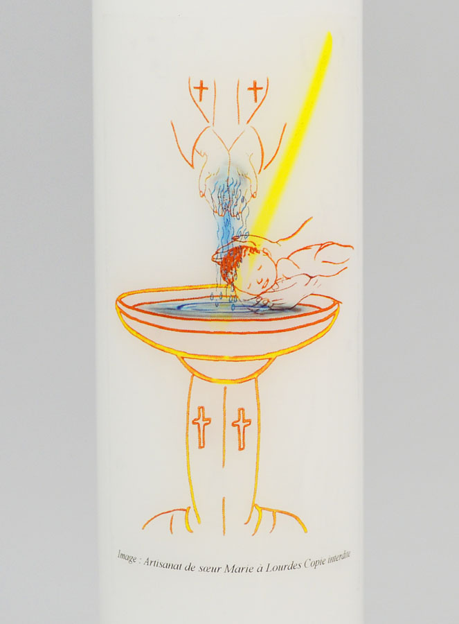Vela de Bautizo para Niño - 20 cm (pic 3)