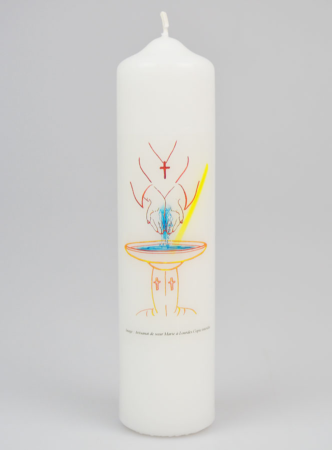 Vela de Bautismo para Adultos - 20 cm (pic 1)