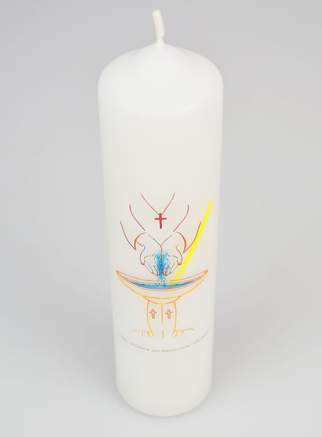 Vela de Bautismo para Adultos - 20 cm (pic 2)