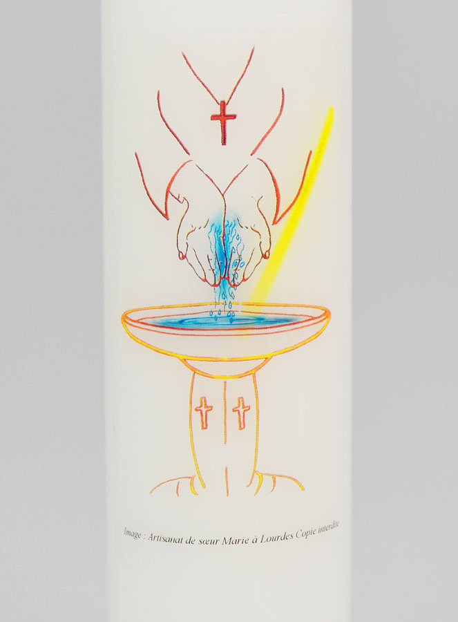 Vela de Bautismo para Adultos - 20 cm (pic 3)
