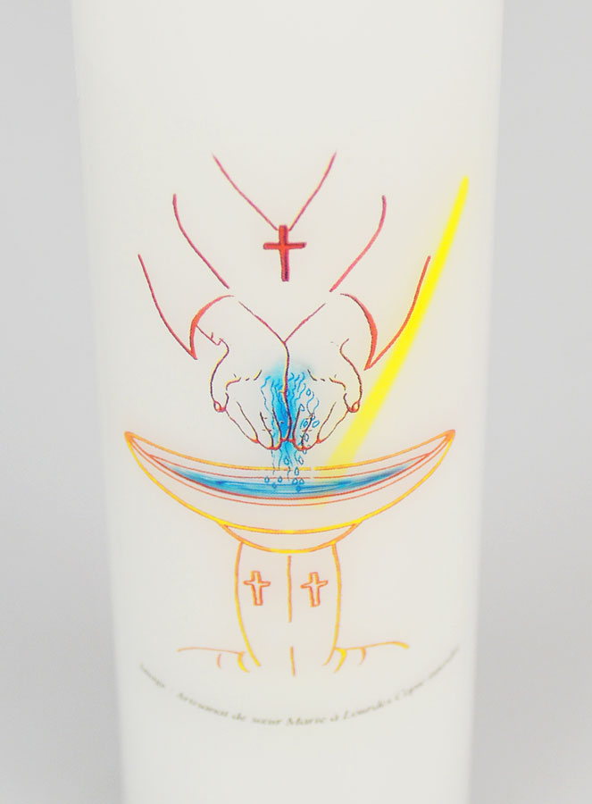 Vela de Bautismo para Adultos - 20 cm (pic 4)