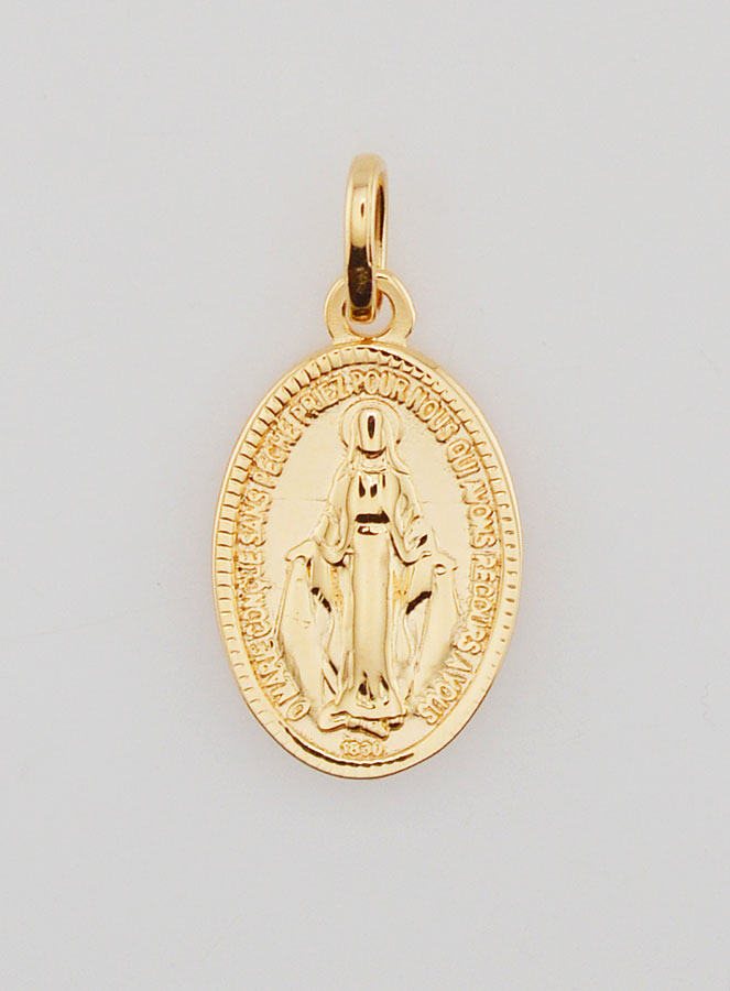 Medalla Milagrosa bañada en oro - 18 mm (pic 1)