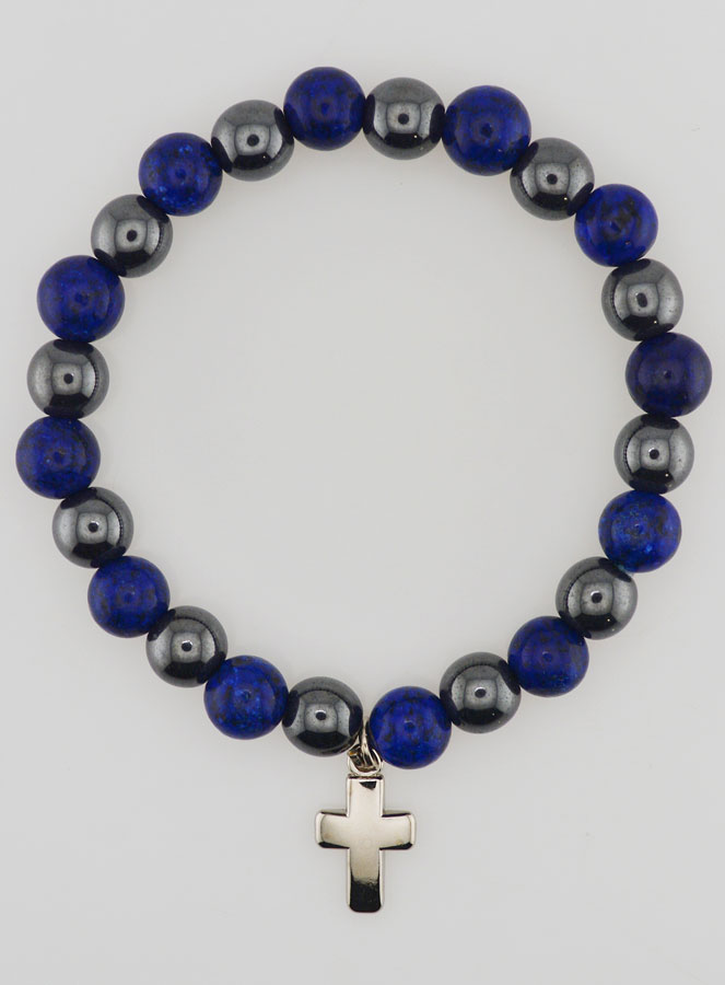 Pulsera de Piedras Naturales - Hematita y Lapislázuli (pic 1)