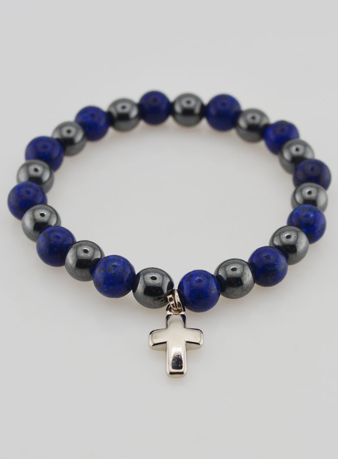 Pulsera de Piedras Naturales - Hematita y Lapislázuli (pic 2)