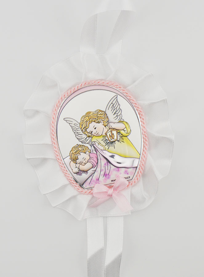 Regalo de Bautismo - Medalla de Cuna de Ángel con Linterna (pic 1)