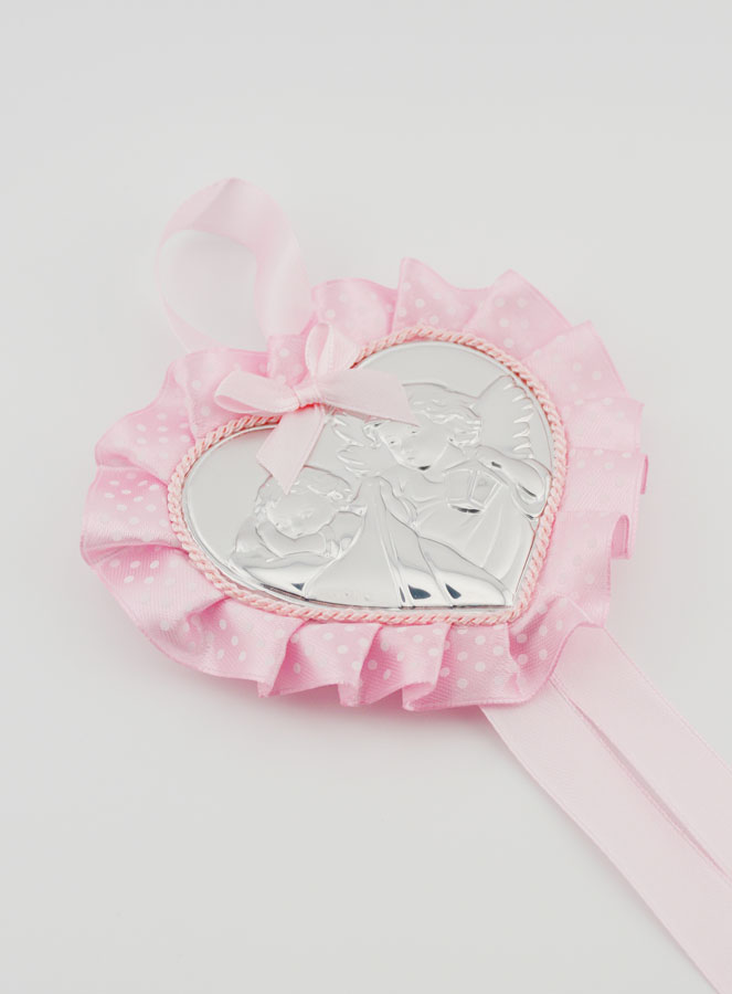 Regalo de Bautizo - Medalla de Cuna con Corazón - Ángel y Linterna (pic 3)