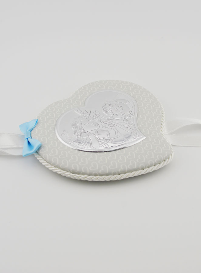 Regalo de Bautizo Niño - Medalla de Cuero para Cuna - Ángel y Linterna (pic 3)