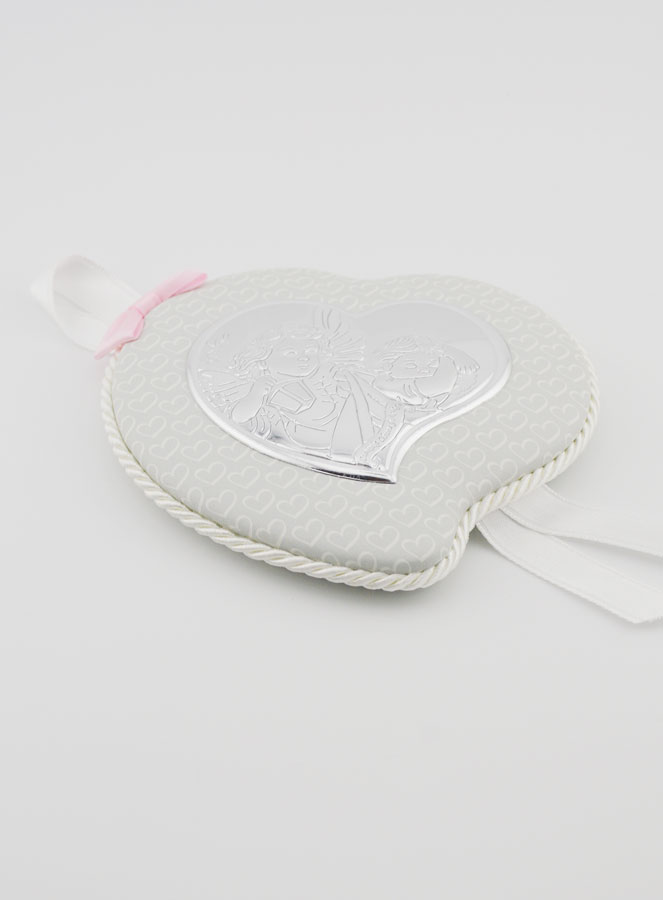 Regalo de Bautizo para Niña - Medalla de Cuero para Cuna -  Ángel y Linterna (pic 2)